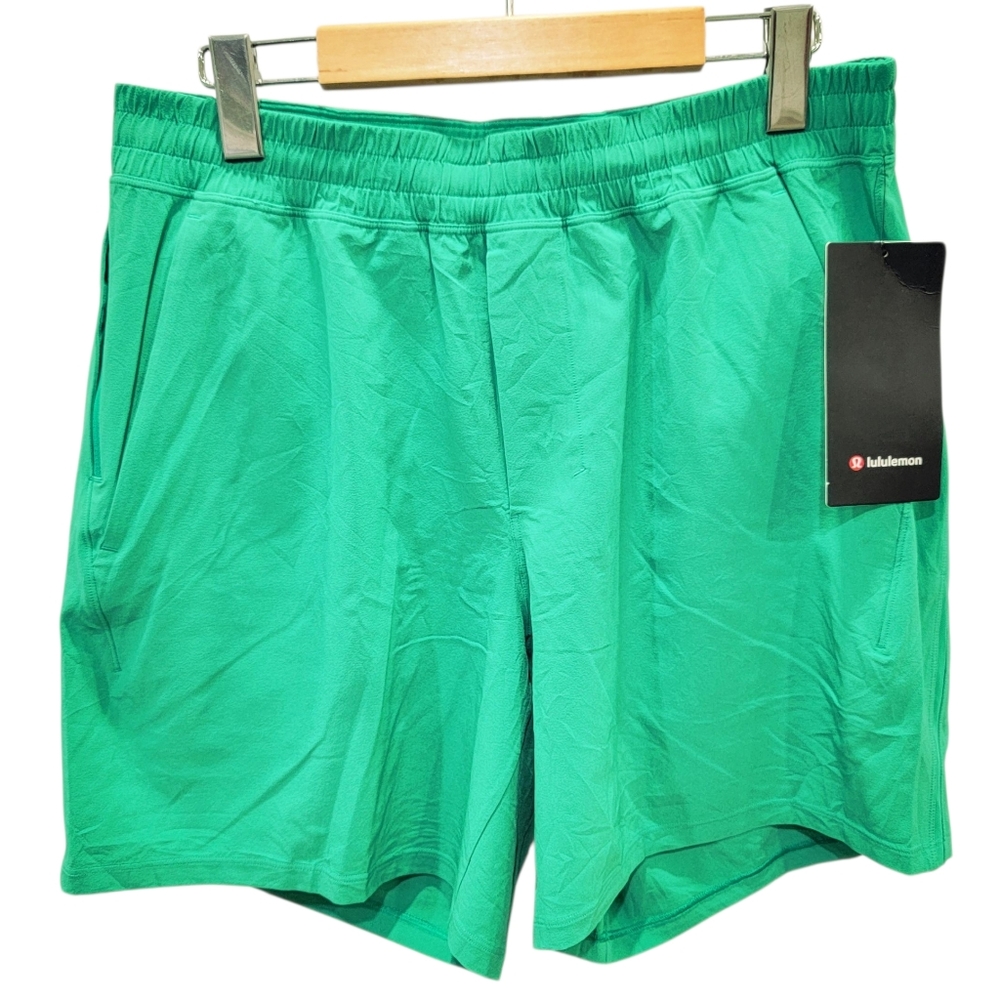 NWT Lululemon Pace Breaker Shorts 7” Linerless Kelly Green Workout Sporty Mens L